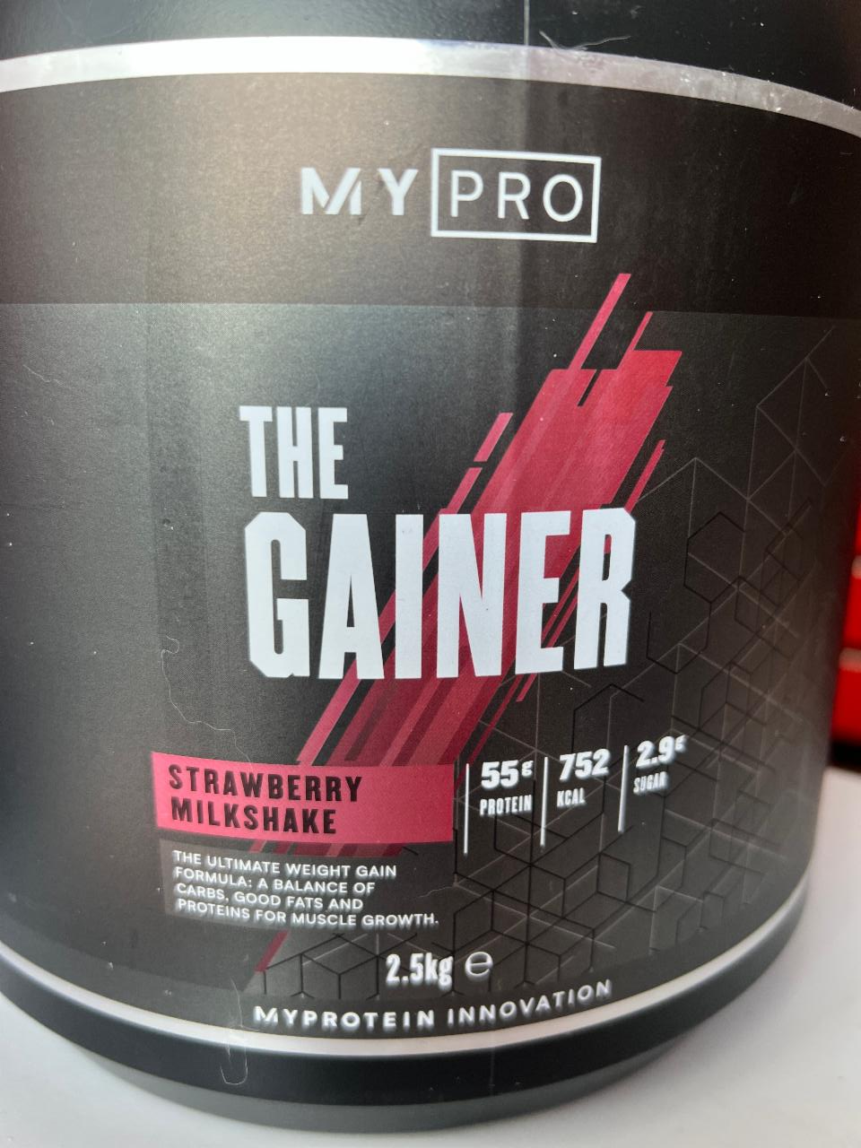 Fotografie - the gainer strawberry milkshake Myprotein