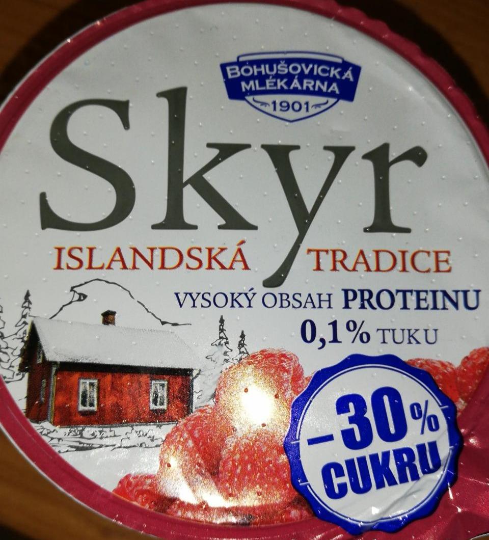Fotografie - Skyr Islandská tradice Malina -30% cukru Bohušovická mlékárna