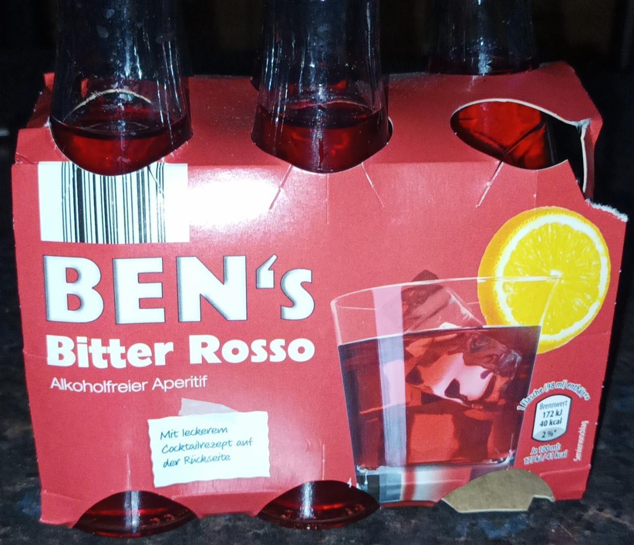Fotografie - Ben's Bitter Rosso Alkoholfreier Aperitif