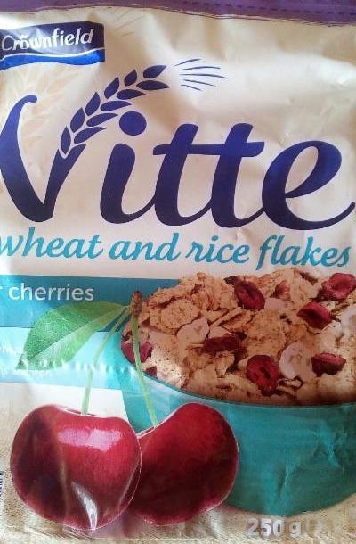 Fotografie - Vitte wheat and rice flakes sour cherries Crownfield