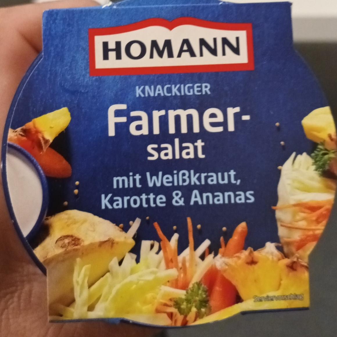 Fotografie - Farmer-salat mit Weißkraut, Karotte & Ananas Homann