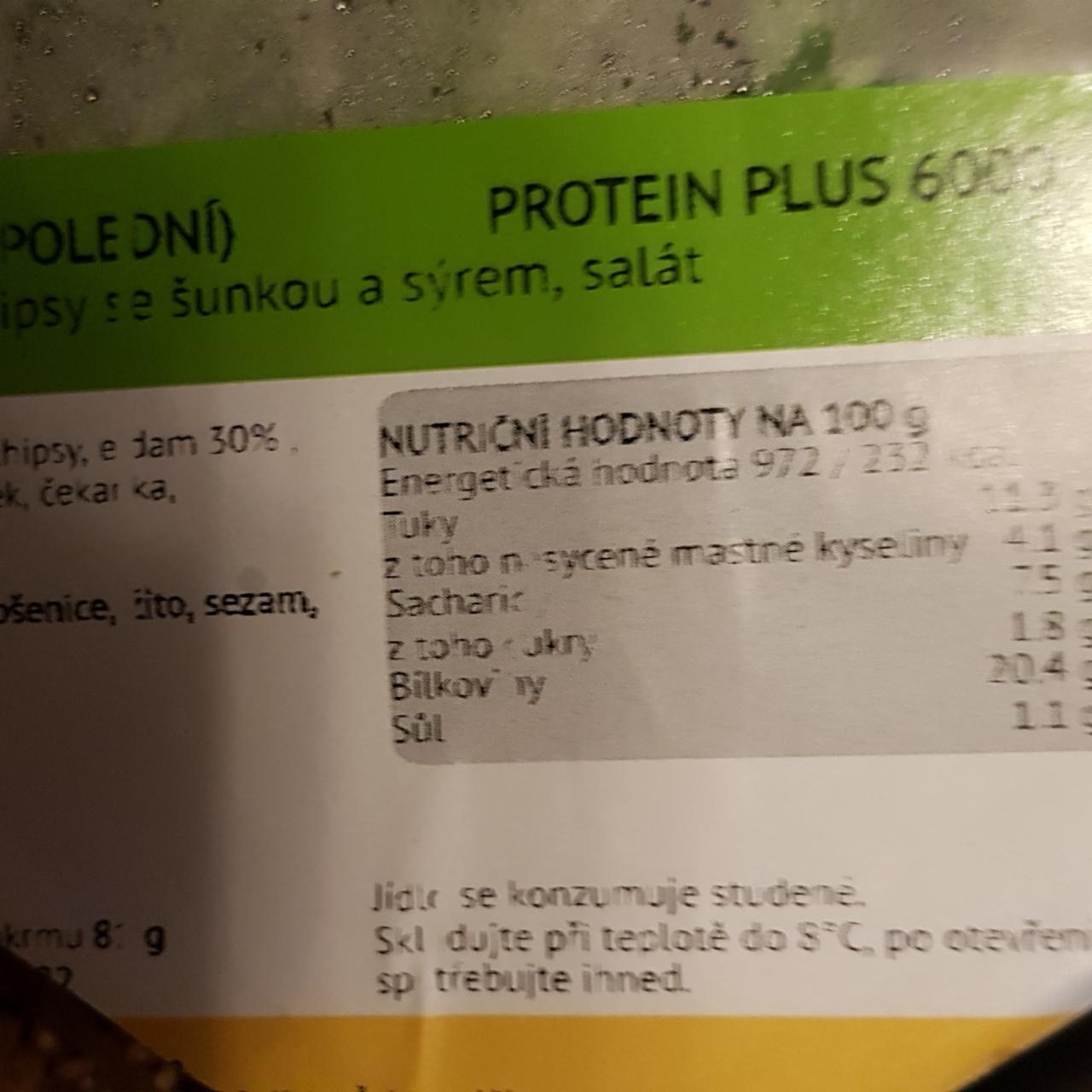 Fotografie - proteinové chipsy se šunkou a sýrem salát Zdravé stravování