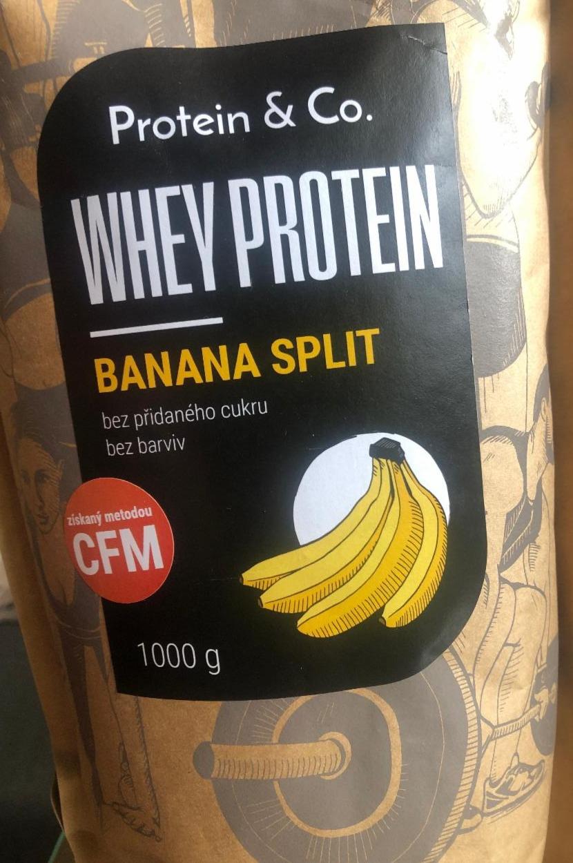 Fotografie - Whey protein banana split Protein & Co.