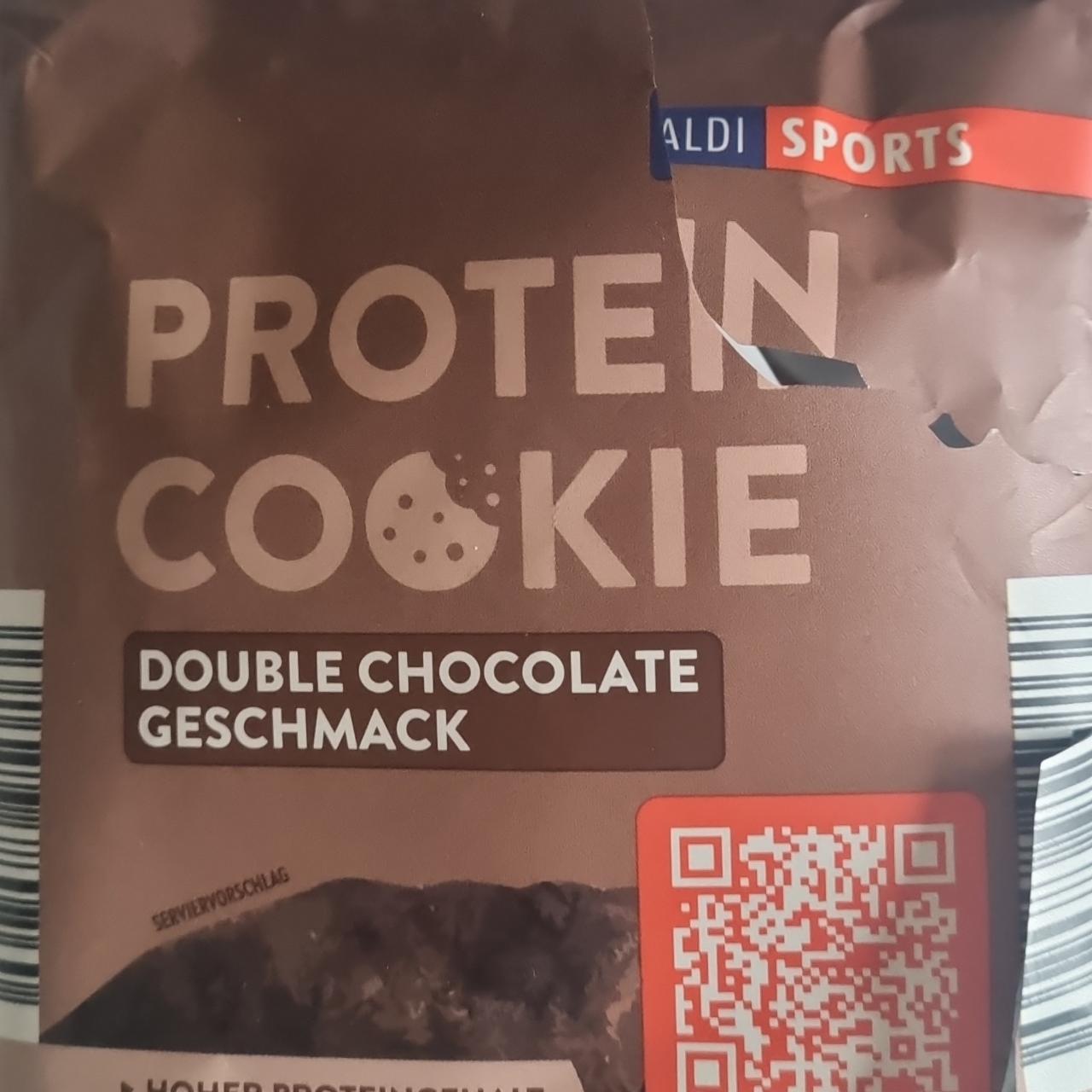 Fotografie - Protein Cookie Double Chocolate Geschmack Aldi Sports