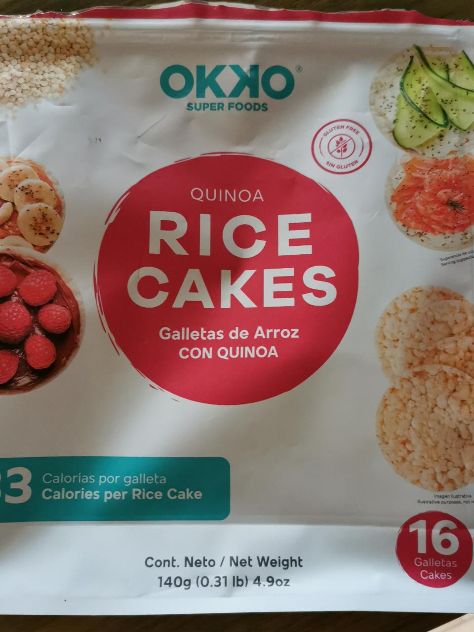 Fotografie - Rice cakes Galletas de Arroz con quinoa OKKO