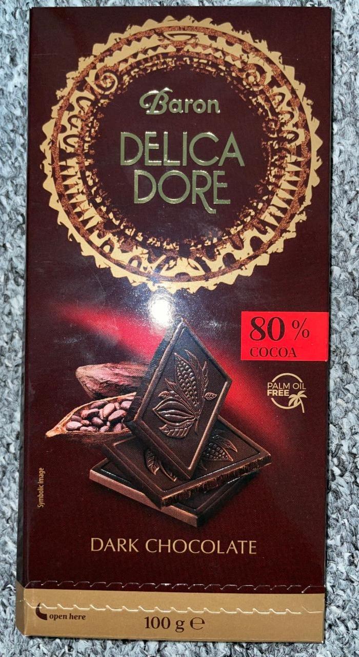 Fotografie - Delica Dore Dark Chocolate 80% cocoa Baron