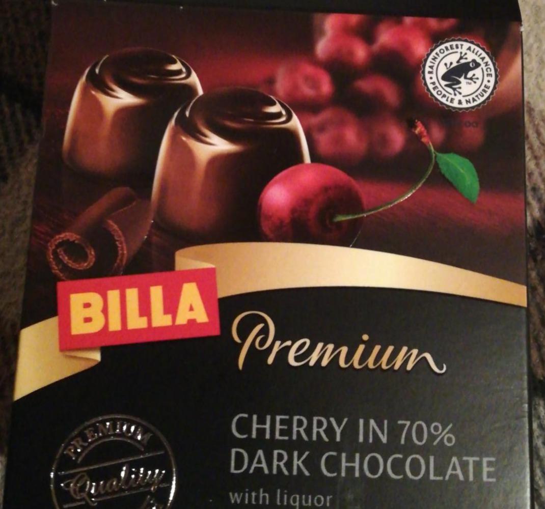 Fotografie - Cherry in 70% Dark Chocolate Billa Premium