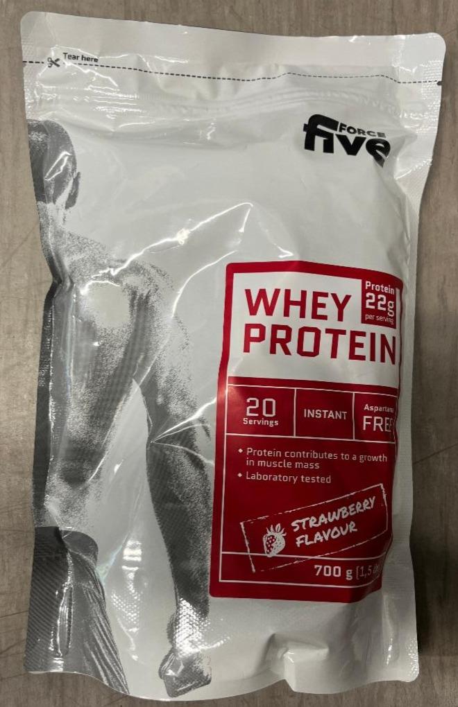 Fotografie - Whey Protein Instant Strawberry flavour Force five