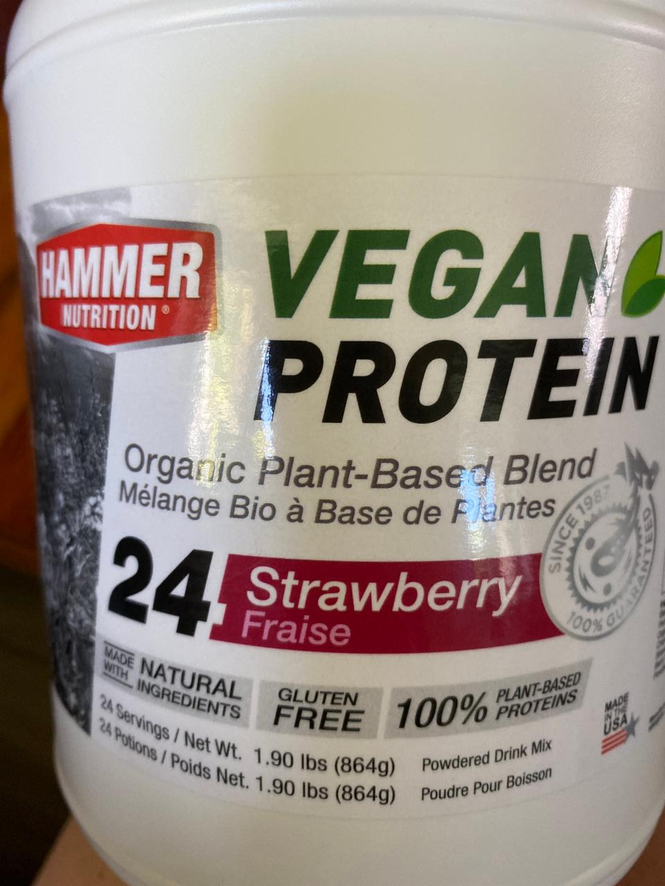 Fotografie - Vegan Protein Strawbery Hammer Nutrition