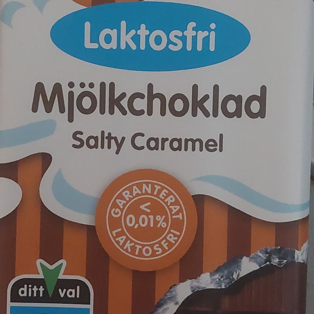 Fotografie - Laktosfri Mjölkchoklad Salty Caramel Ditt Val