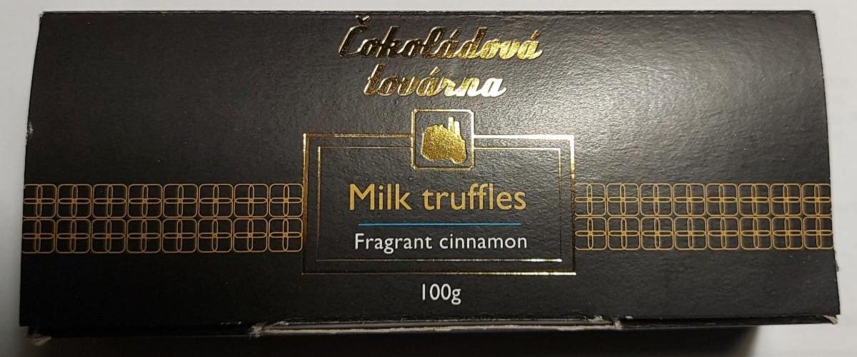 Fotografie - Milk truffles Fragrant cinnamon Čokoládová továrna