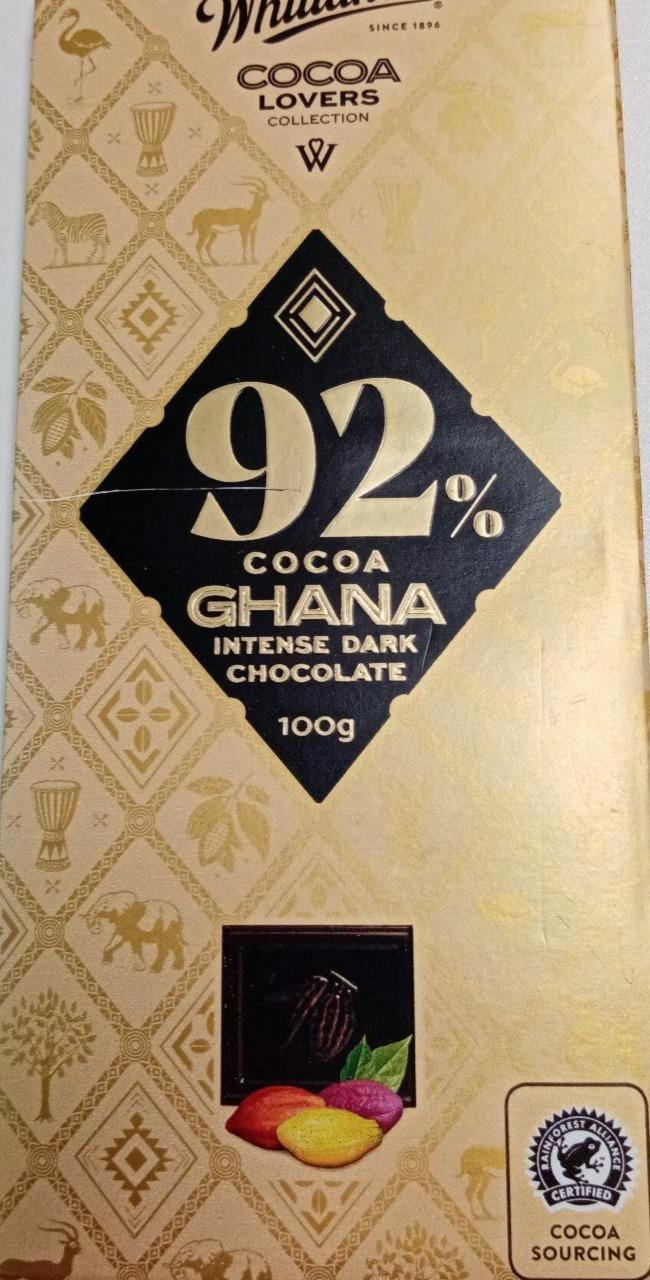 Fotografie - 92% cocoa Ghana intense dark chocolate Whittaker's