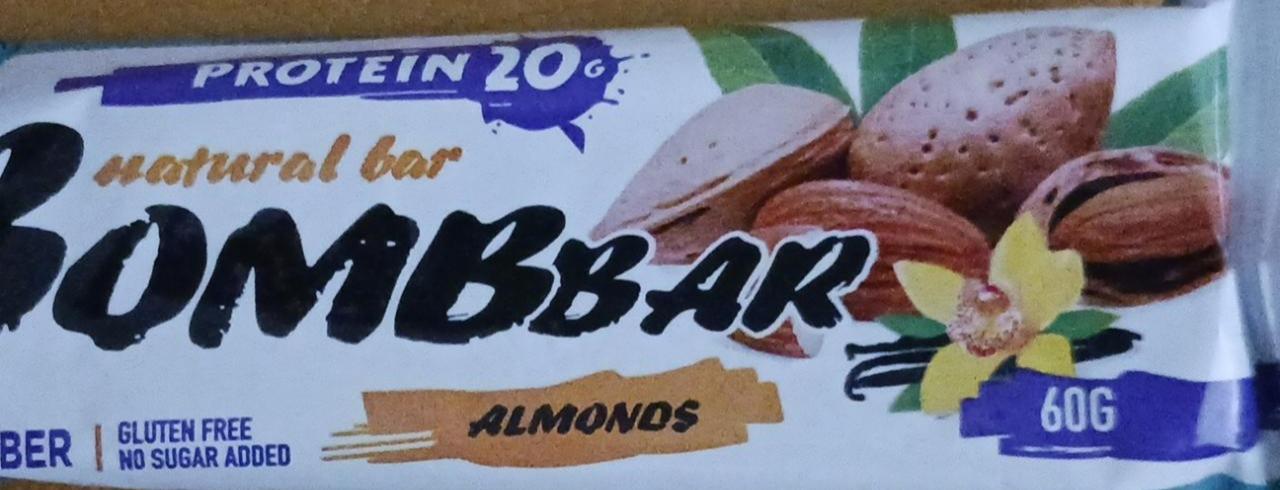 Fotografie - Natural bar almonds vanilla Bombbar