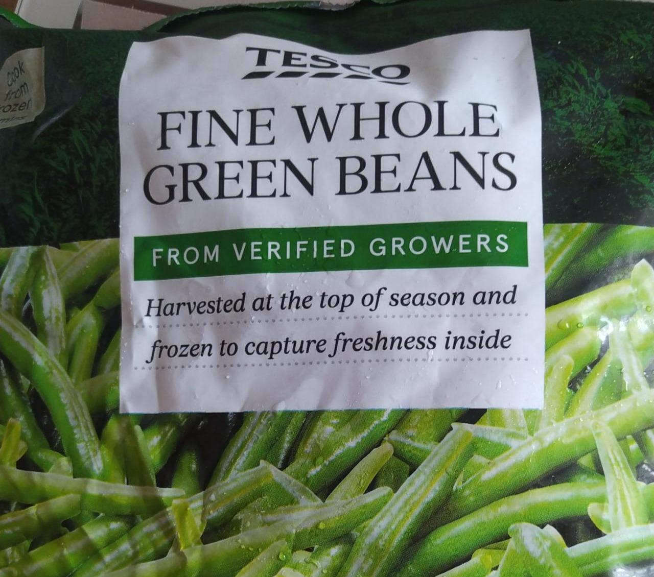 Fotografie - Fine Whole Green Beans Fazolky Tesco