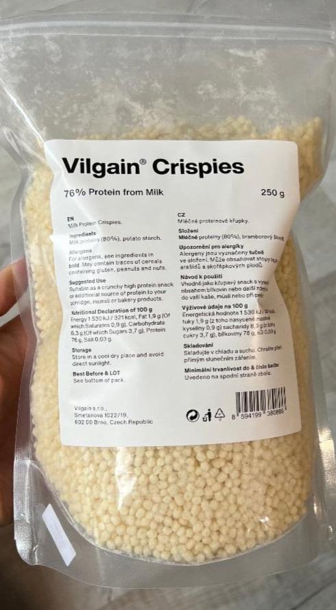 Fotografie - Crispies 76% Protein from Milk Vilgain