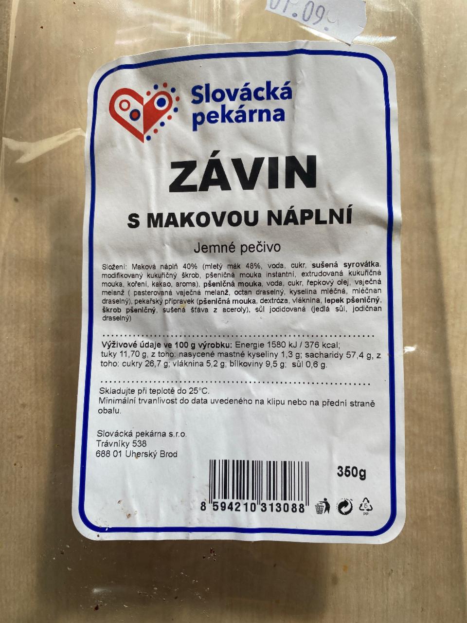 Fotografie - Závin s makovou náplní Slovácká Pekárna