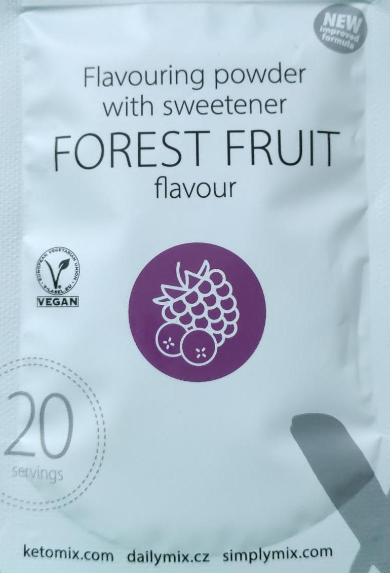 Fotografie - Flavouring powder with sweetener Forest fruit flavour KetoMix