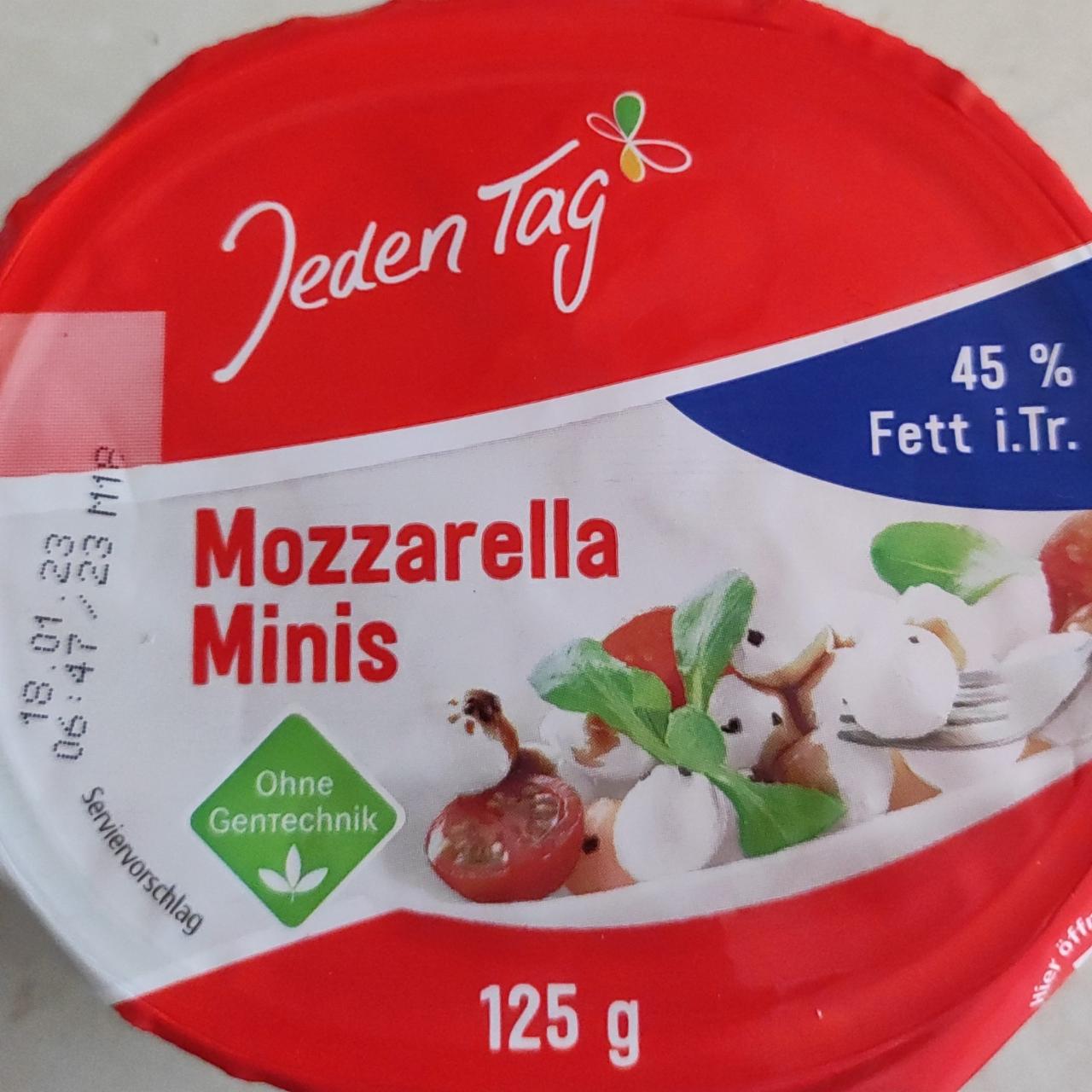 Fotografie - Mozzarella Minis 45% Fett Jeden Tag