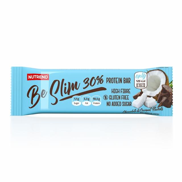 Fotografie - Be Slim 30% protein bar chocolate & coconut (čokoláda + kokos) Nutrend