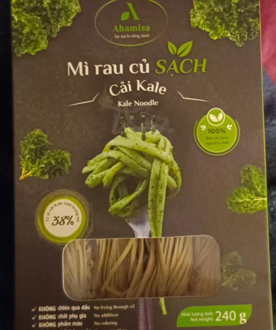 Fotografie - Mì rau củ Sạch Cải Kale pšeničné nudle s kadeřávkem Ahamisa