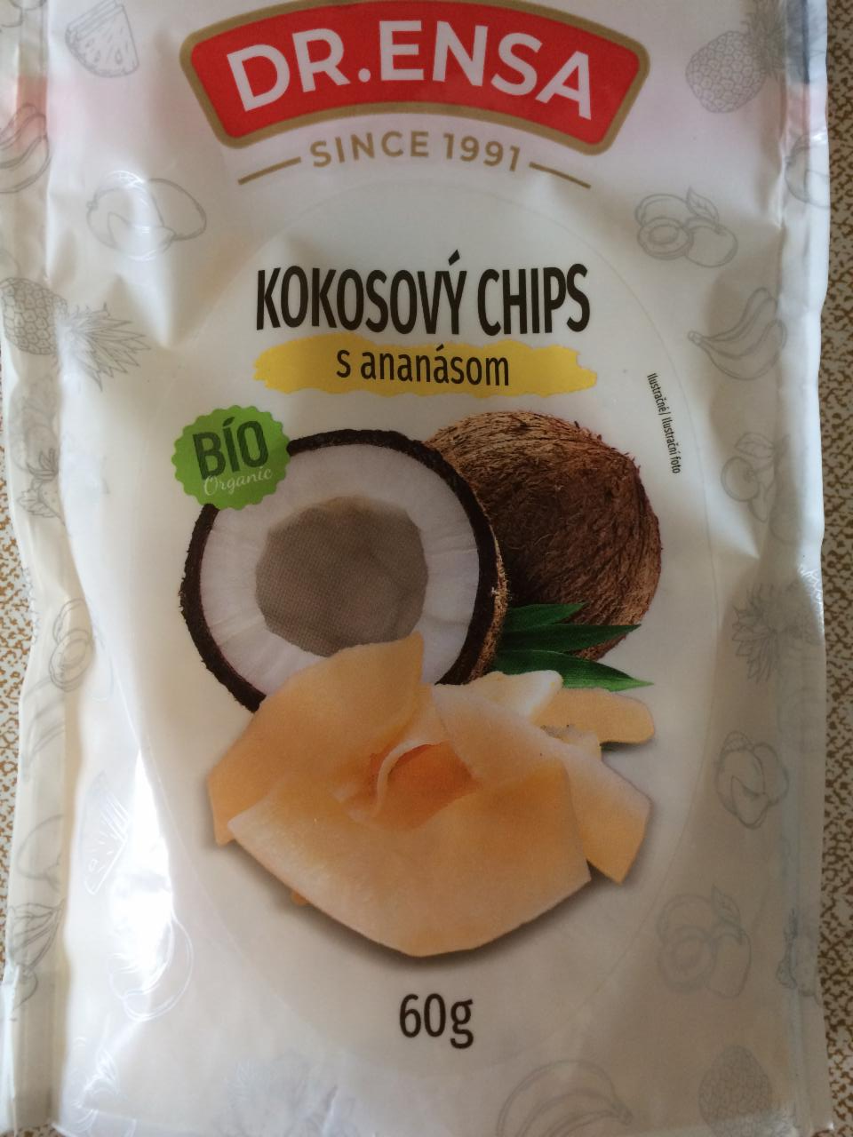 Fotografie - Bio Kokosový chips s ananásom Dr.Ensa