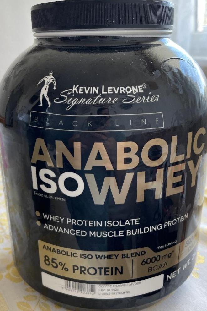Fotografie - Anabolic ISO Whey Protein coffee frappe flavour Kevin Levrone