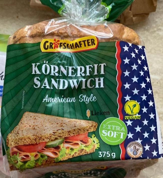 Fotografie - Körnerfit sandwich American style Grafschafter