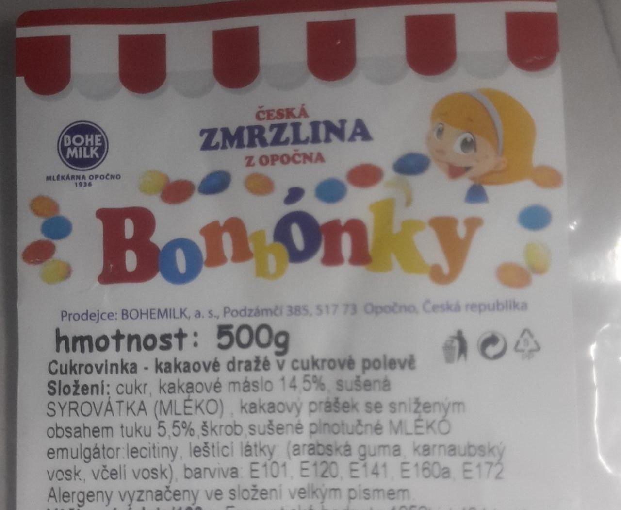 Fotografie - česká zmrzlina z Opočna Bonbonky Bohemilk