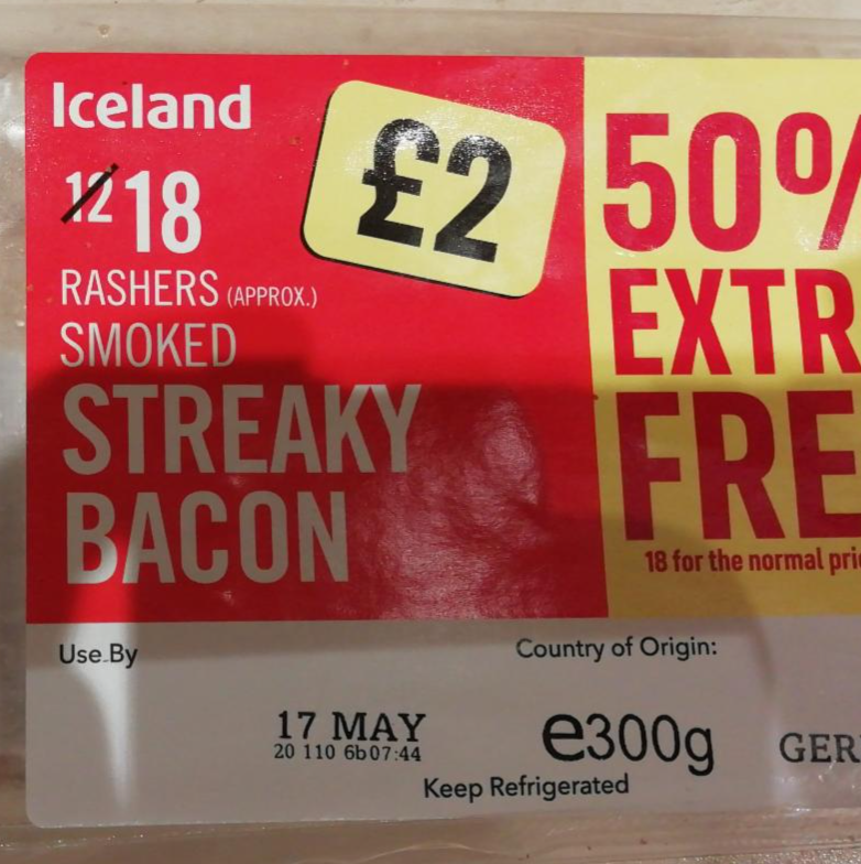Fotografie - Smoked Streaky Bacon Iceland