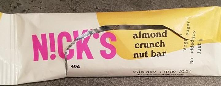 Fotografie - Almond crunch nut bar Nick’s