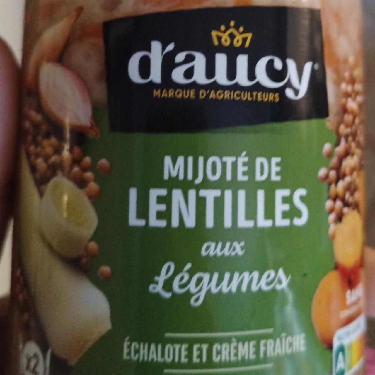 Fotografie - Mijoté de lentilles aux légumes D'aucy