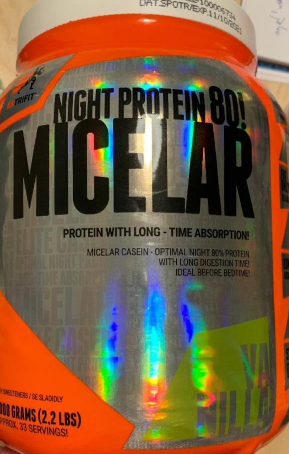 Fotografie - Extrifit Micelar Casein 80 night protein