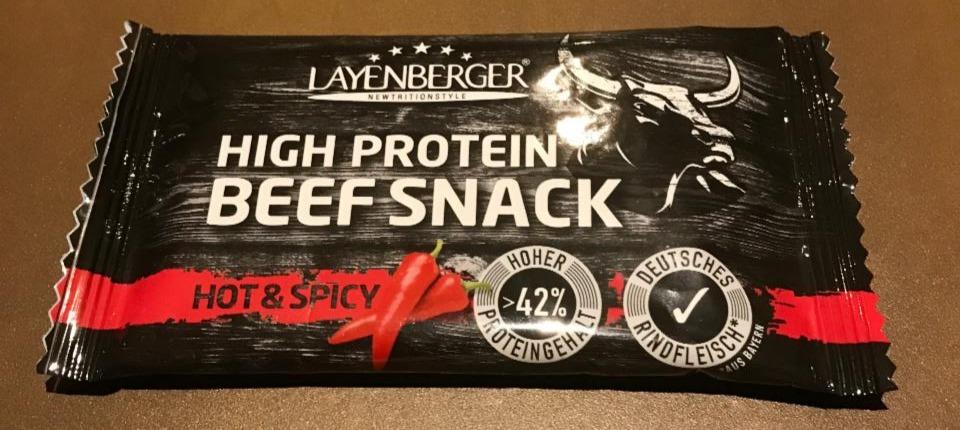 Fotografie - High Protein Beef Snack Hot & Spicy Layenberger