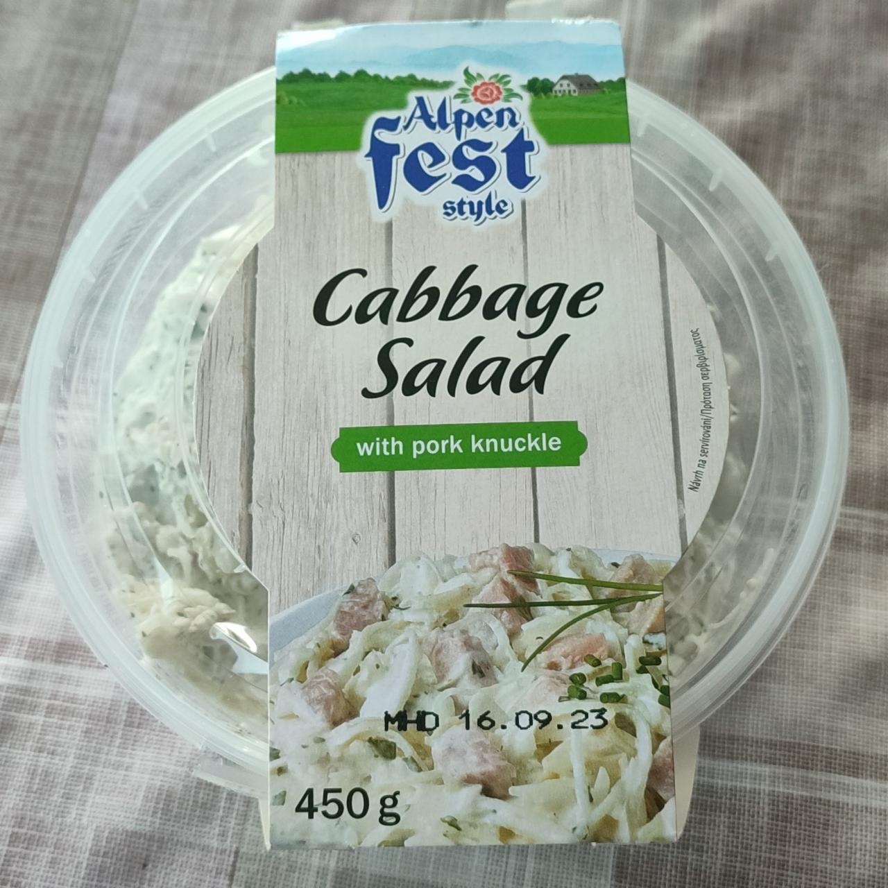 Fotografie - cabbage salad with pork knuckle Alpen fest style