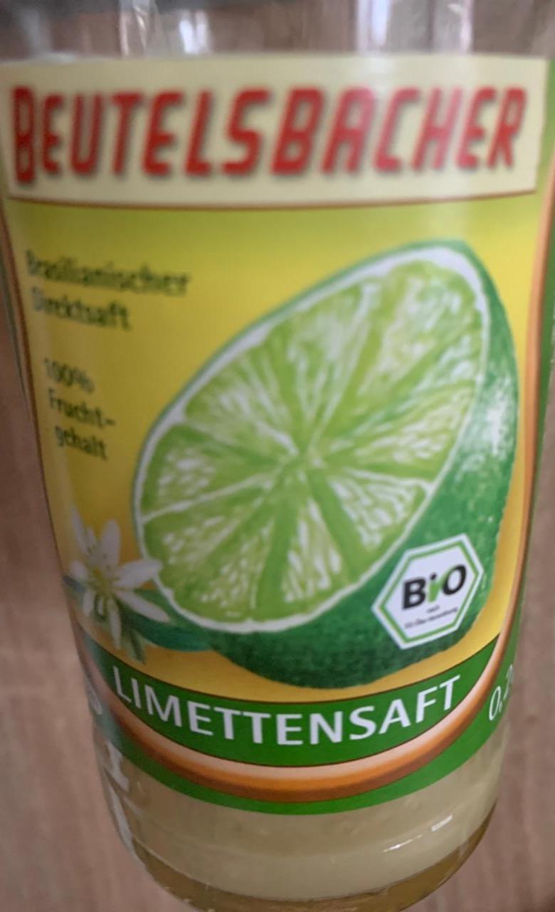 Fotografie - Bio Limettensaft 100% (Bio limetková šťáva 100%) Beutelsbacher