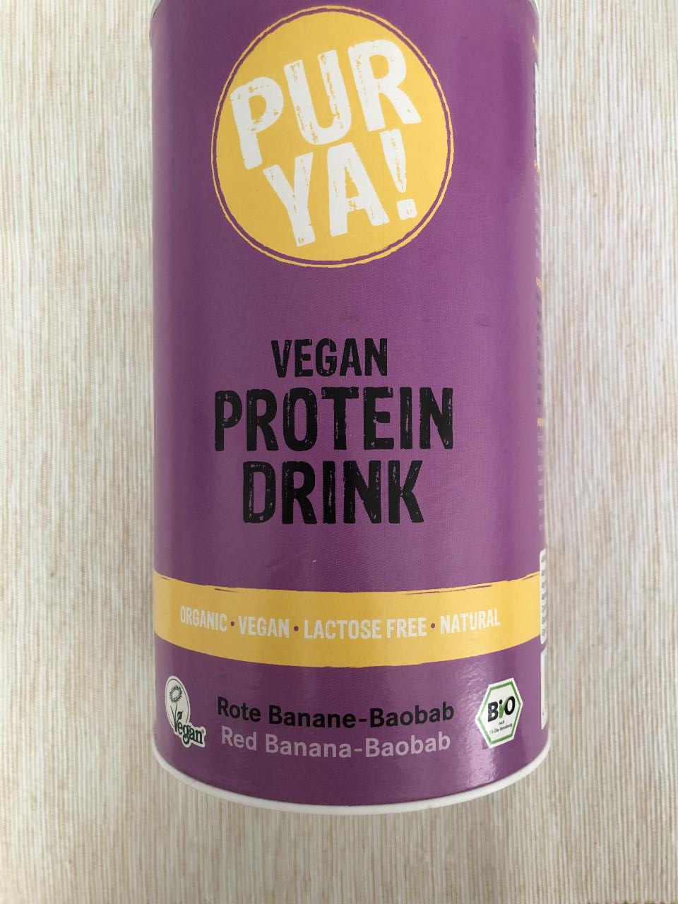 Fotografie - Vegan protein drink banana baobab