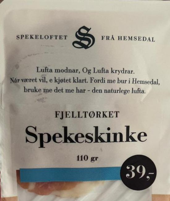 Fotografie - Fjelltørket Spekeskinke Spekeloftet Frá Hemsedal