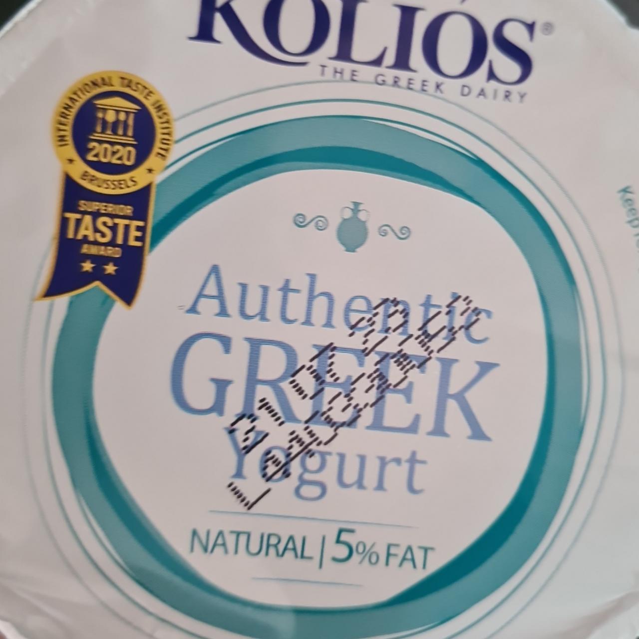 Fotografie - Authentic Greek yoghurt natural 5% fat Koliós