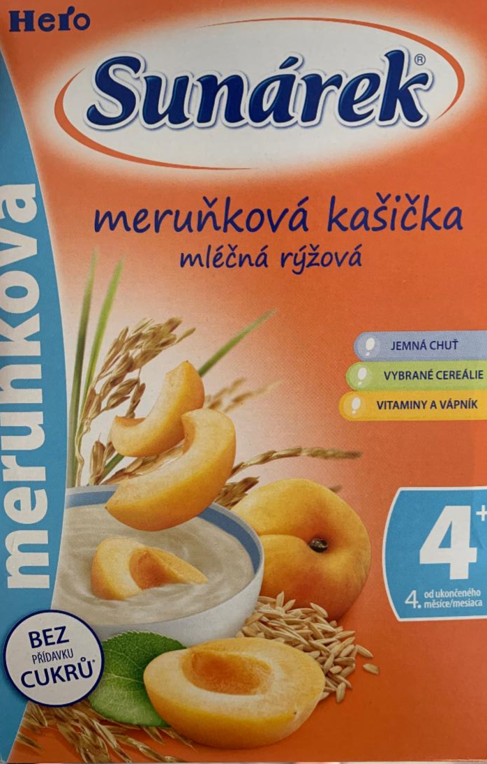 Fotografie - meruňková kašička mléčná rýžová Sunárek