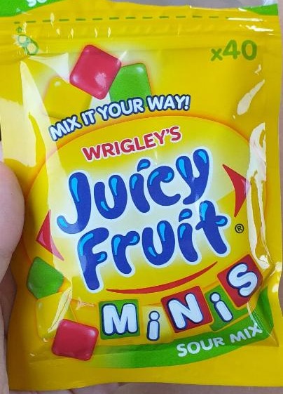 Fotografie - Juicy Fruit Minis Chewing Gum Sour Mix
