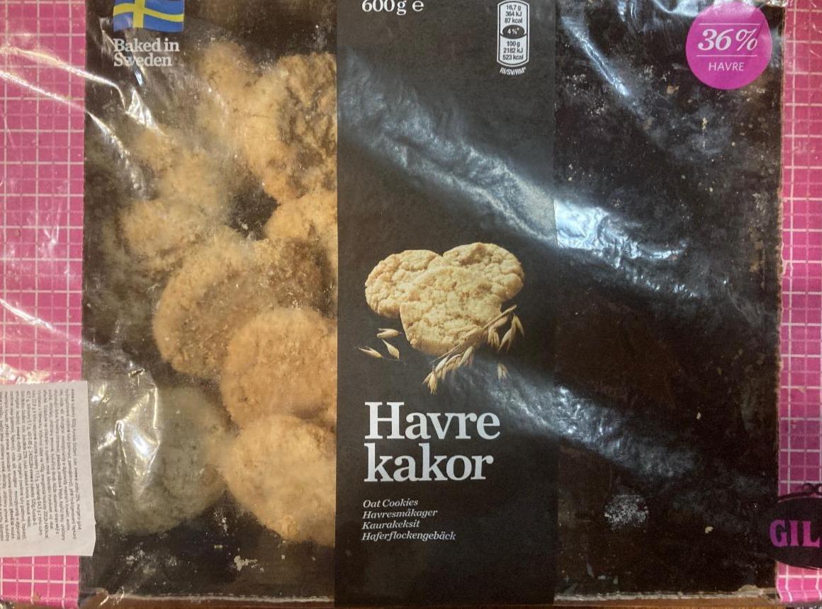Fotografie - Havre Kakor Oat Cookies 36% Gille