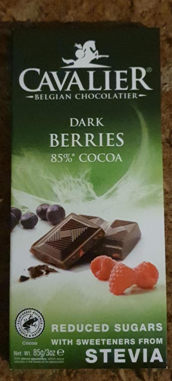 Fotografie - Belgian Dark Berries 85% Cocoa Chocolate Bar Cavalier