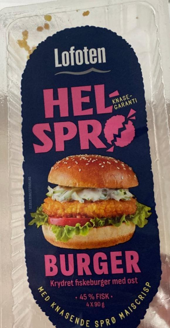 Fotografie - hel sprø burger 4x90g Lofoten