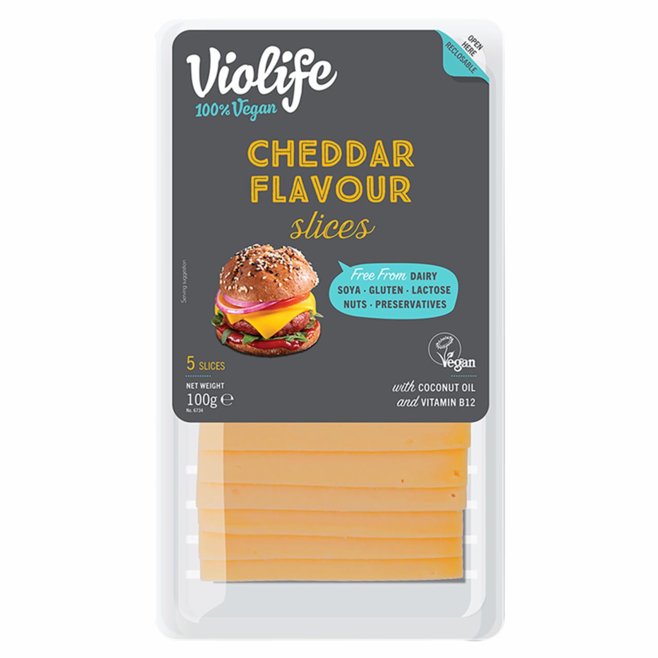 Fotografie - Cheddar flavour slices 100% vegan Violife