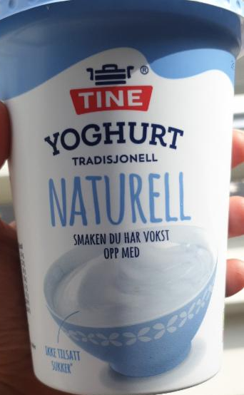 Fotografie - yoghurt tradisjonell naturell Tine