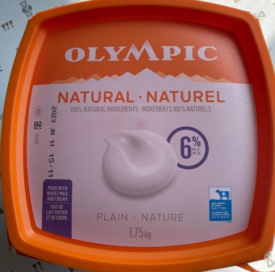 Fotografie - natural plain yogurt Olympic