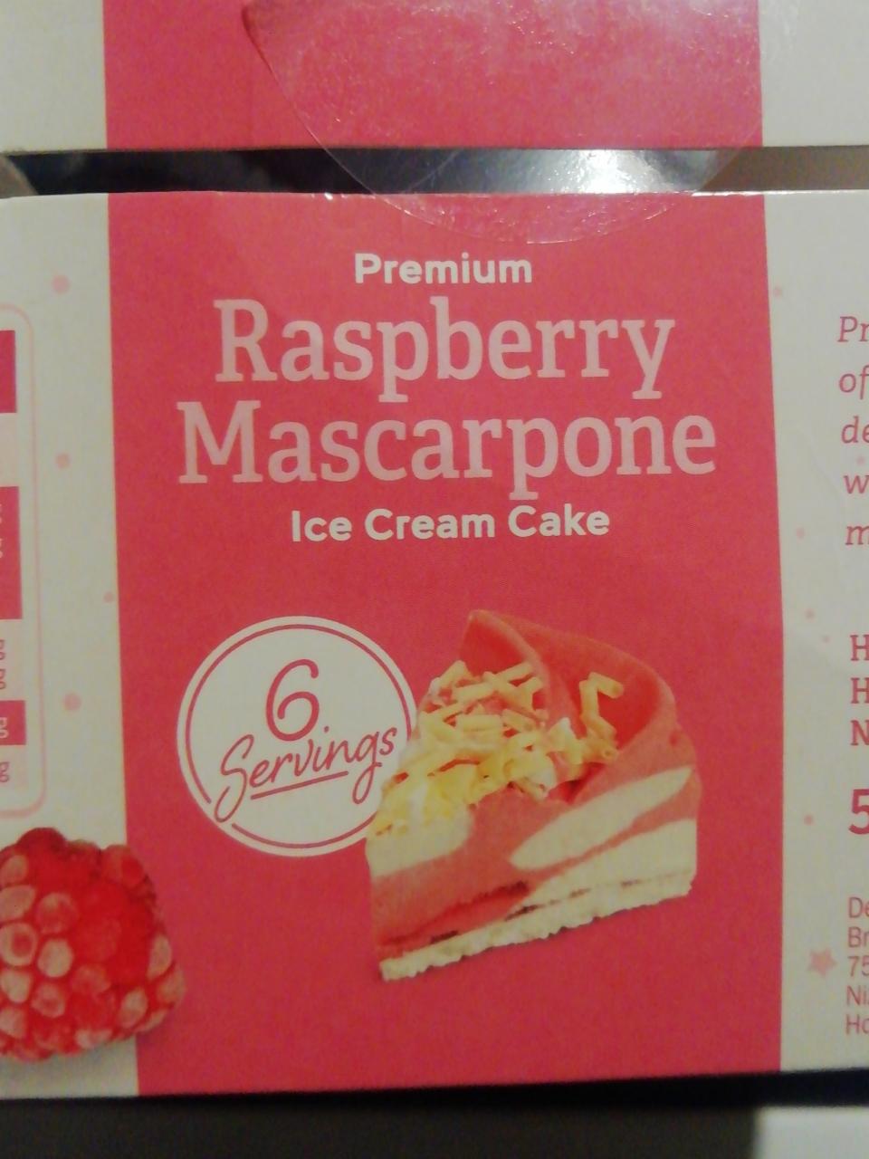 Fotografie - Raspberry Mascarpone ice cream cake Premium