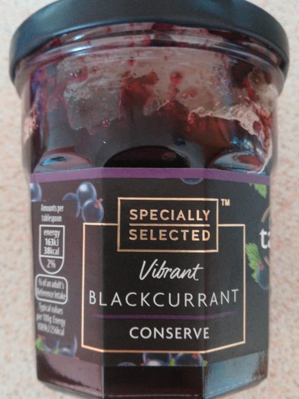 Fotografie - Specially Selected Vibrant Blackcurrant Conserve Aldi