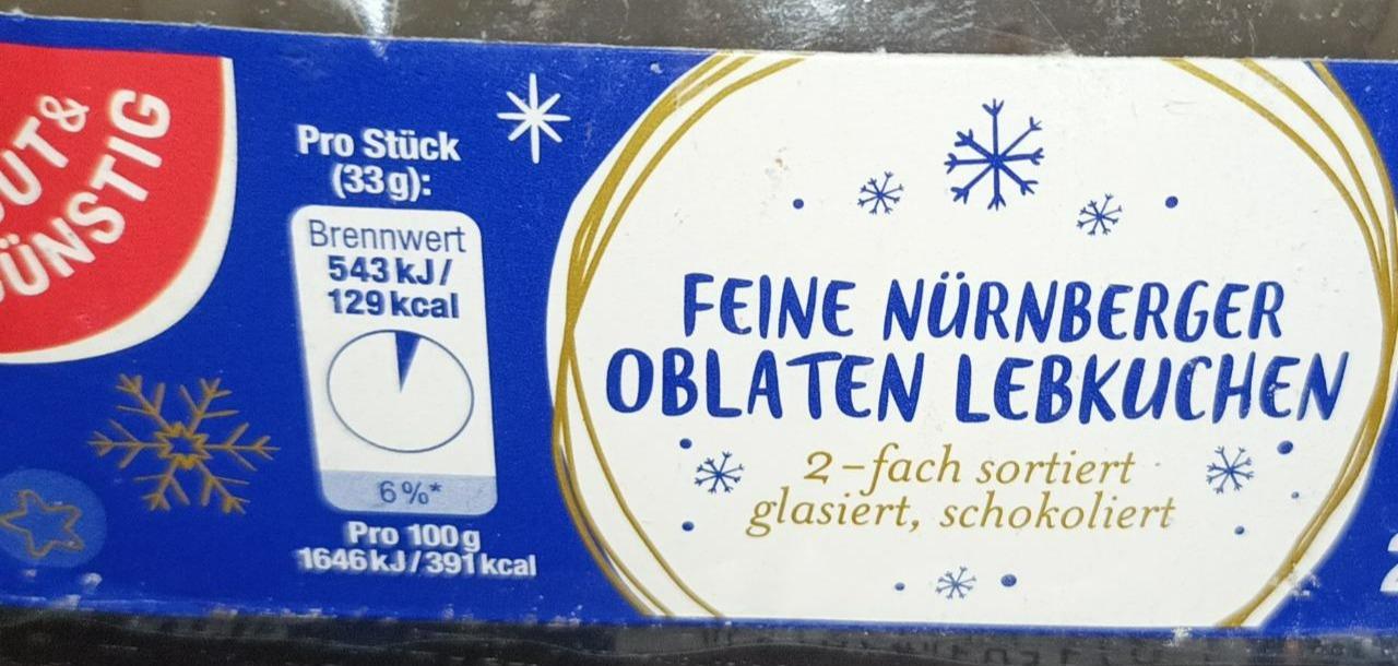 Fotografie - Feine Nürnberger oblaten lebkuchen Gut&Günstig