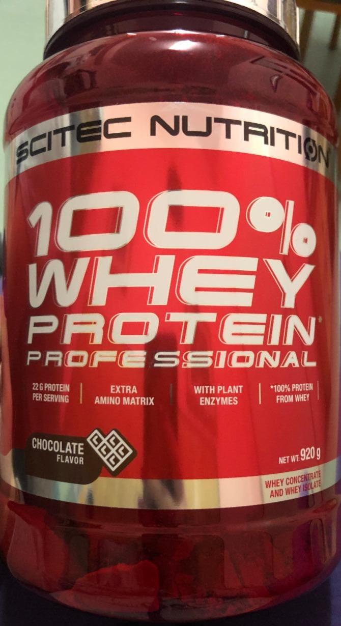 Fotografie - 100% Whey protein professional chocolate flavor Scitec Nutrition